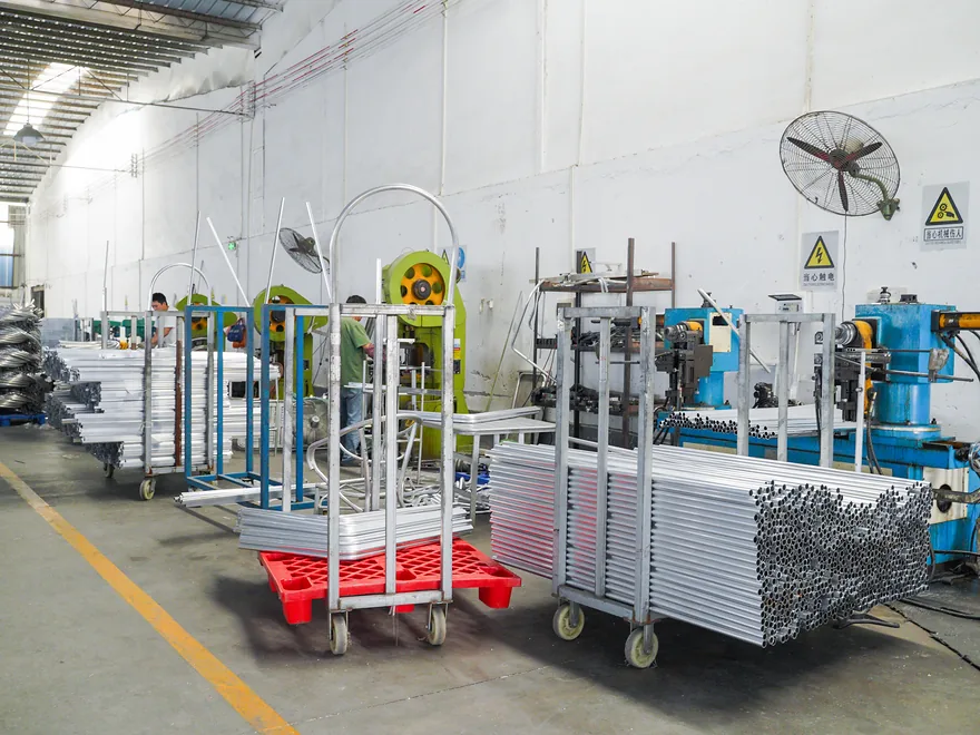 Aluminium tube cutting, bending and pressing line